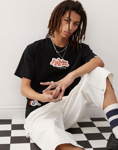 Aape By A Bathing Ape skater print t-shirt in black