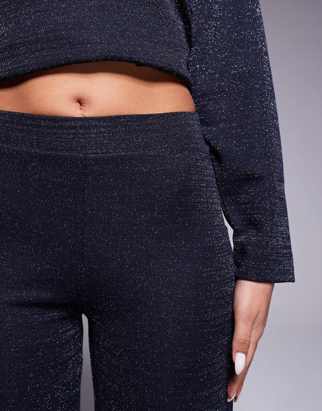 River Island wide leg loose pants in blue - part of a set