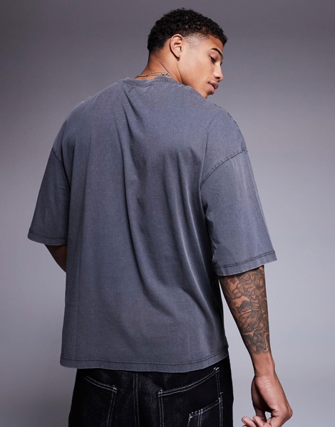 ADPT oversized washed T-shirt in gray
