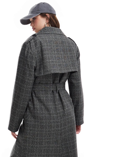 Miss Selfridge check trench coat