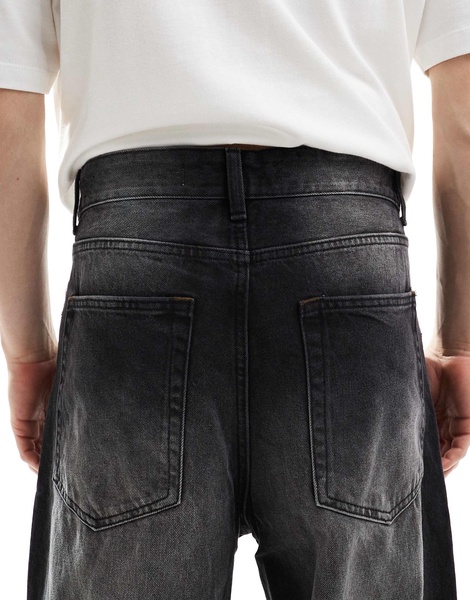 Bershka super baggy fit jeans in black