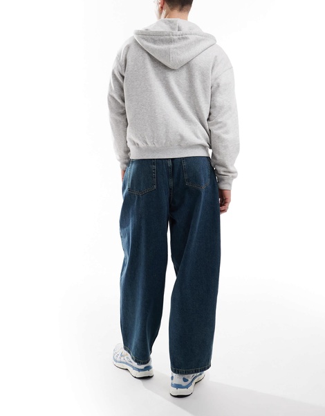 ASOS DESIGN oversized baggy jeans in mid wash blue