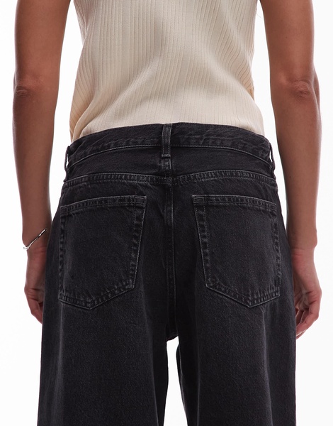 ARKET Cloud low rise baggy wide leg jeans in light gray