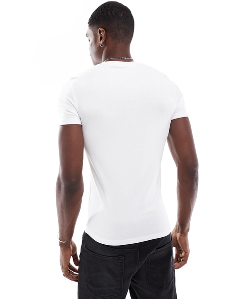 ASOS DESIGN essential 2 pack muscle fit t-shirts in black and white