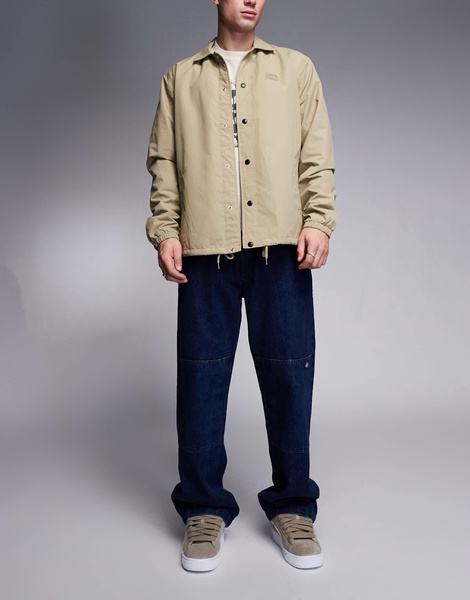 Dickies Double Knee loose fit pants in stone wash indigo blue