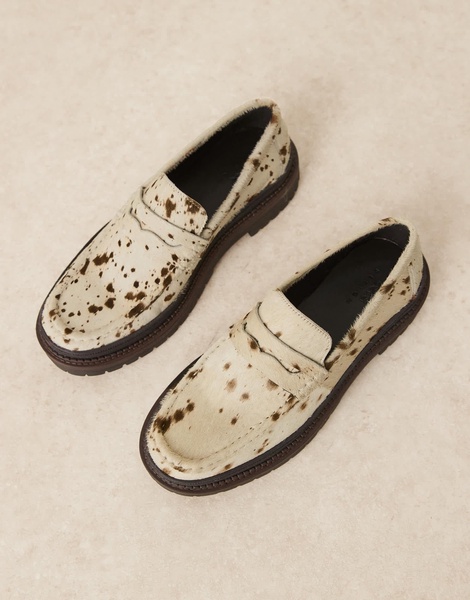 ASOS DESIGN Premium chunky loafers in cow hair
