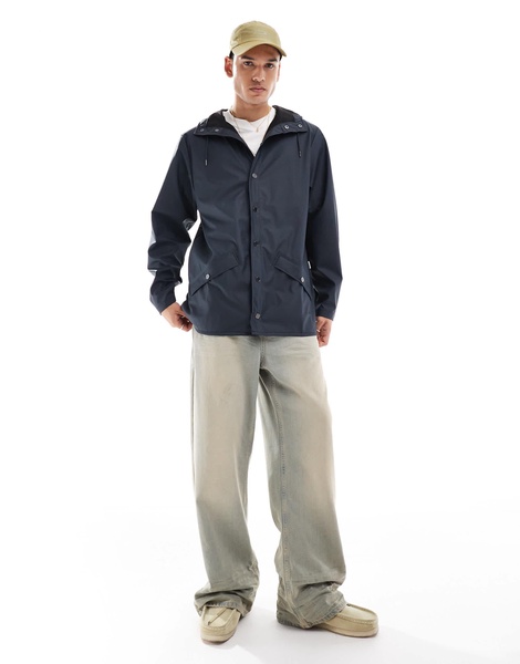 Rains 12010 waterproof short jacket in navy