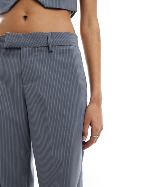 Bershka wide leg tailored pants in gray - part of a set