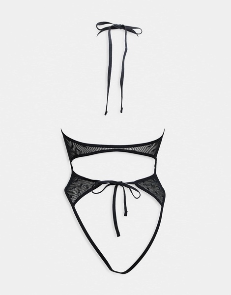 Ann Summers sweet surprise crotchless bodysuit in black
