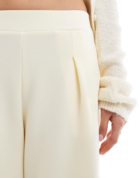 Bershka wide leg sweatpants in butter yellow