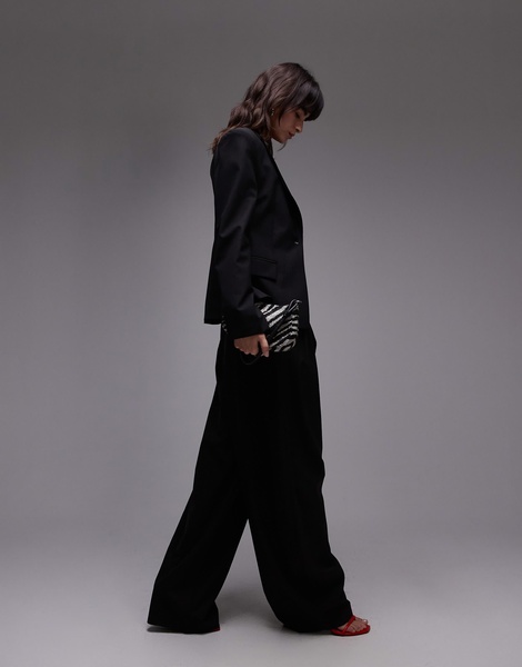 Mango relaxed suit pants in black - part of a set