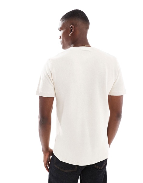 Brave Soul knit t-shirt in cream