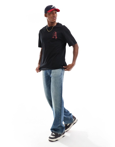 ADPT oversized T-shirt with A backprint in black