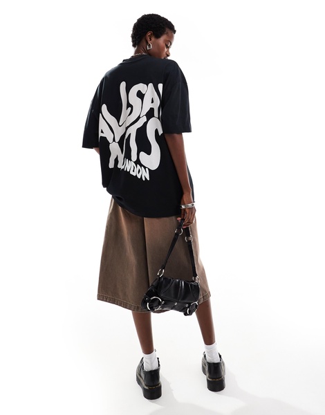 AllSaints Orlando back print t-shirt in black