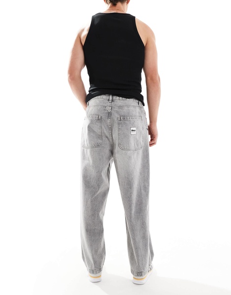 Bershka loose baggy fit jeans in gray
