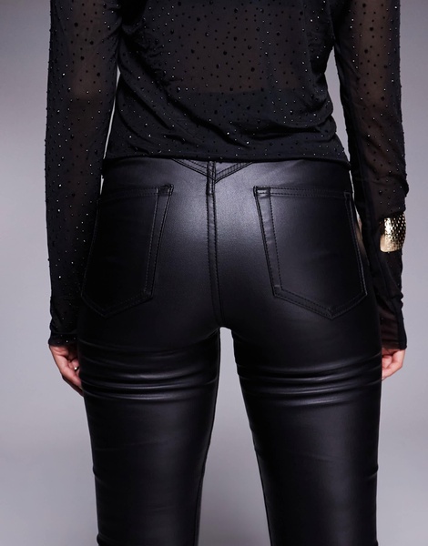 ASOS DESIGN ultimate skinny jeans in black coated
