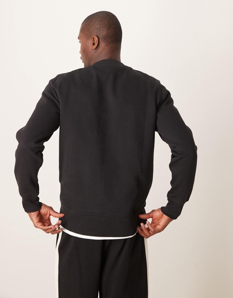 Calvin Klein Jeans minimal logo sweatshirt in black