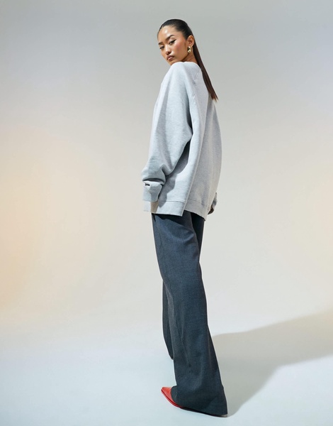 ASOS DESIGN heavyweight oversized sweatshirt in gray heather