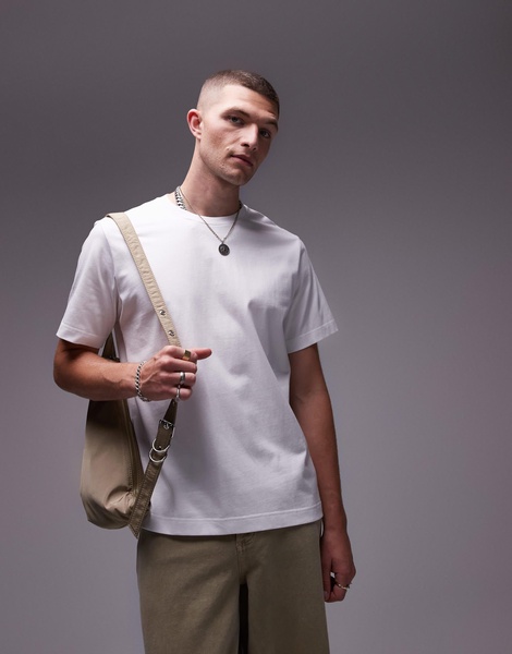 ARKET midweight jersey t-shirt in white