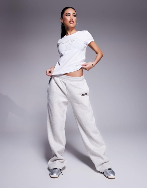 Armani Exchange central logo t-shirt in white
