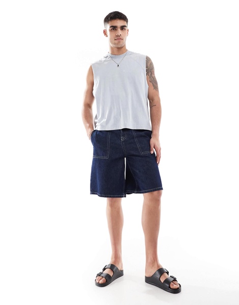 Bershka worker tank in gray