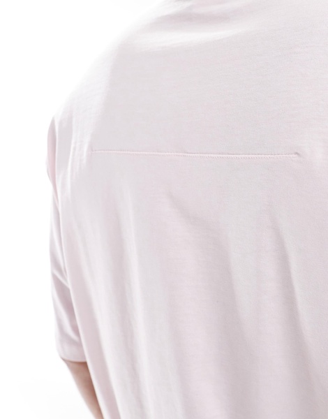 Bershka oversized T-shirt in light pink