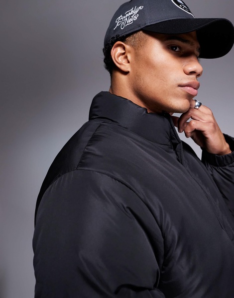 ASOS DESIGN puffer jacket in black