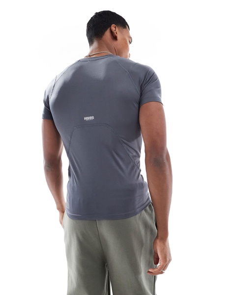 Bershka slim fit t-shirt in gray