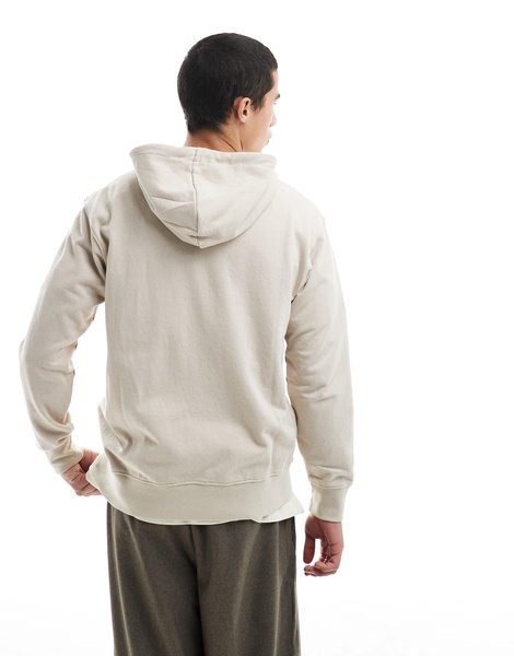 Jack & Jones super oversized zip hoodie in cream