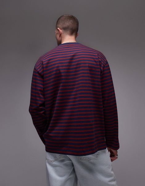 ARKET long sleeve t-shirt in red and blue stripes