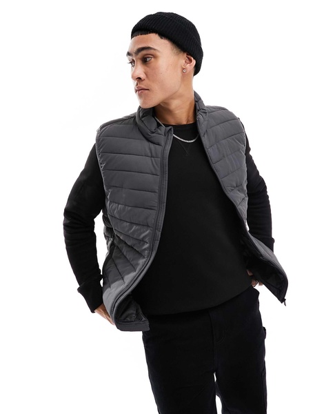 Jack & Jones Essentials vest in matte dark gray