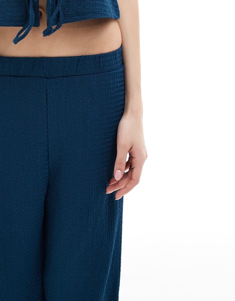 Vero Moda textured jersey pants in navy - part of a set