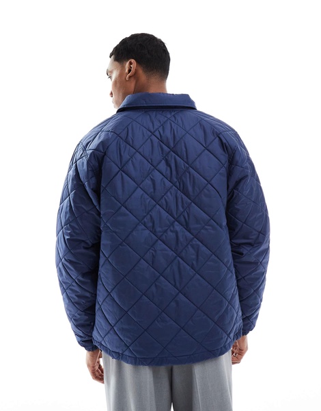 Nike Club quilted jacket in navy