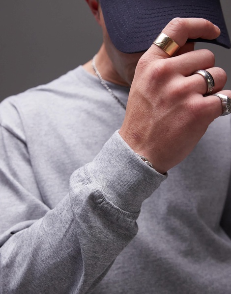 ARKET cotton jersey oversized long sleeve t-shirt in gray