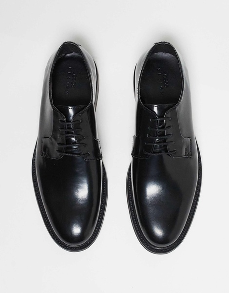 ASOS DESIGN lace up derby shoes in black