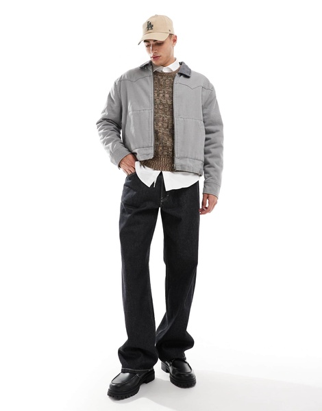 Cotton On relaxed carpenter jacket in gray