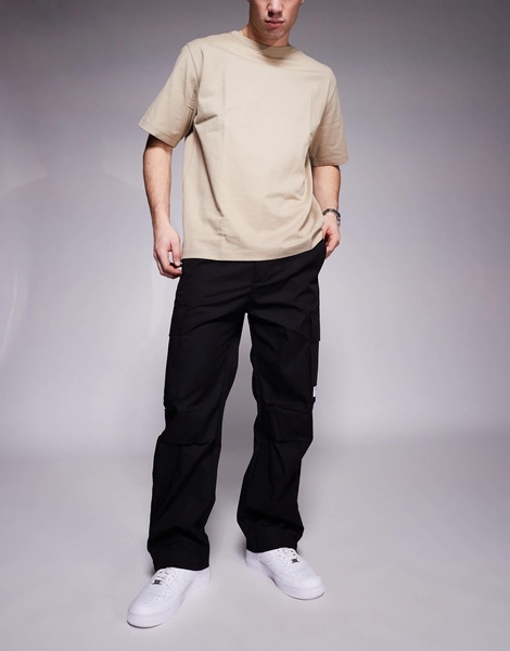 HUGO Blue Glarc cargo pants in black