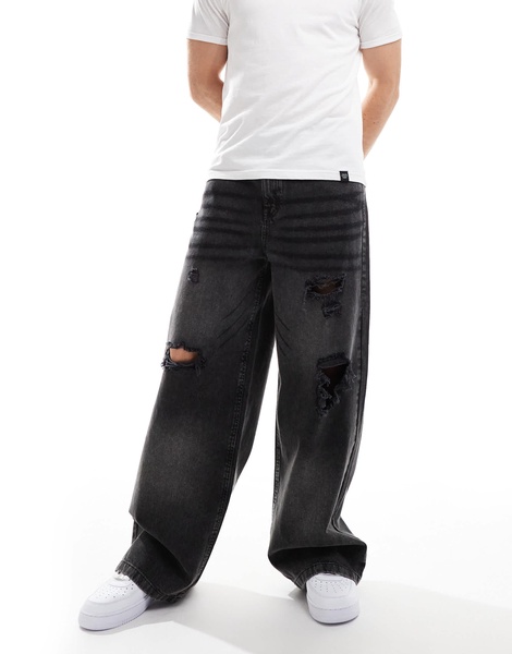 ASOS DESIGN super baggy jeans in washed gray