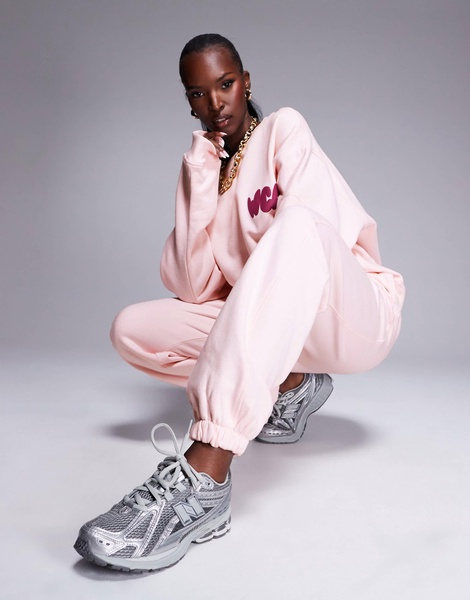 Weekend Collective bubble graphic cuffed sweatpants in pink - part of a set