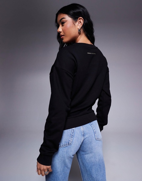 Armani Exchange lunar capsule logo sweatshirt in black