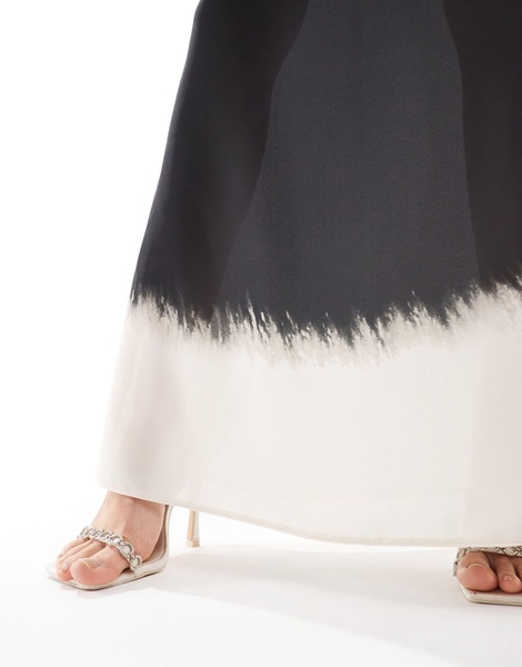 ASOS DESIGN maxi skirt in ombre print - part of a set