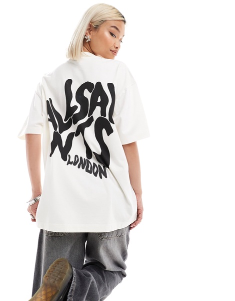 AllSaints Orlando back print t-shirt in white