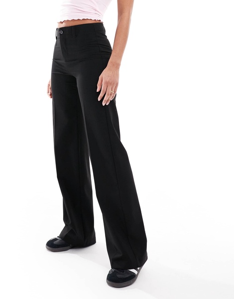Bershka tailored pants in black