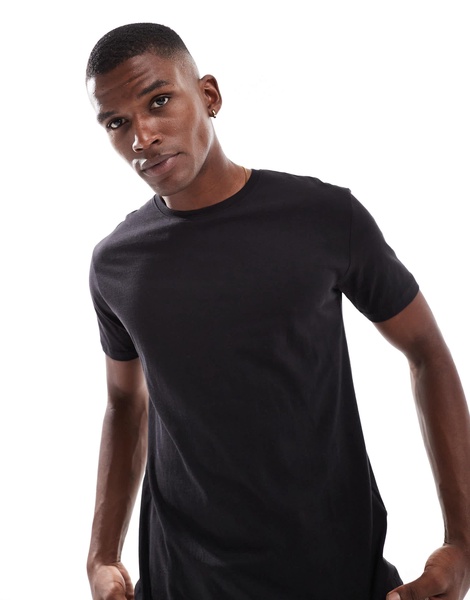 Brave Soul midweight short sleeve t-shirt in black