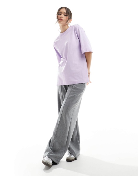 Bershka oversized boyfriend T-shirt in lilac