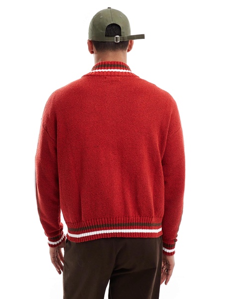 Cotton On zip up knit scarlet red