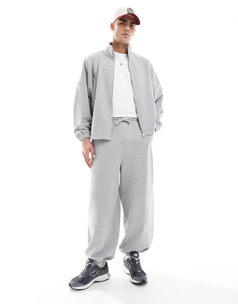 ASOS DESIGN balloon sweatpants in gray - part of a set