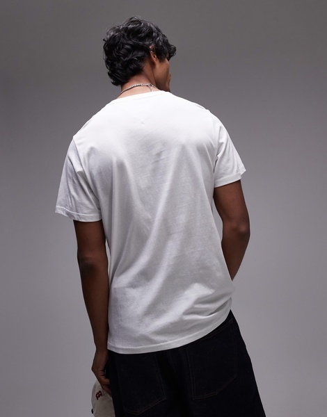 Tommy Jeans essential flag slim fit t-shirt in white