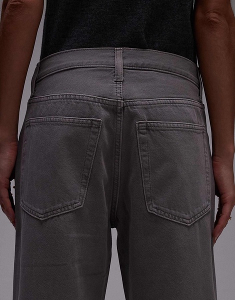 ARKET Shore low waist relaxed boyfriend fit jeans in soft gray wash