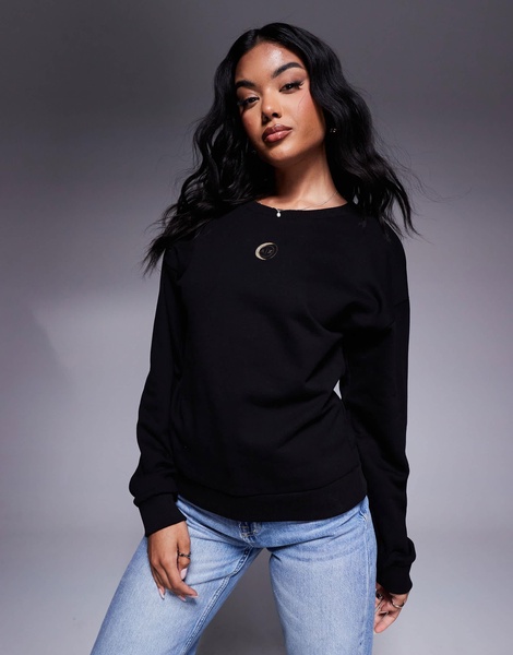 Armani Exchange lunar capsule logo sweatshirt in black